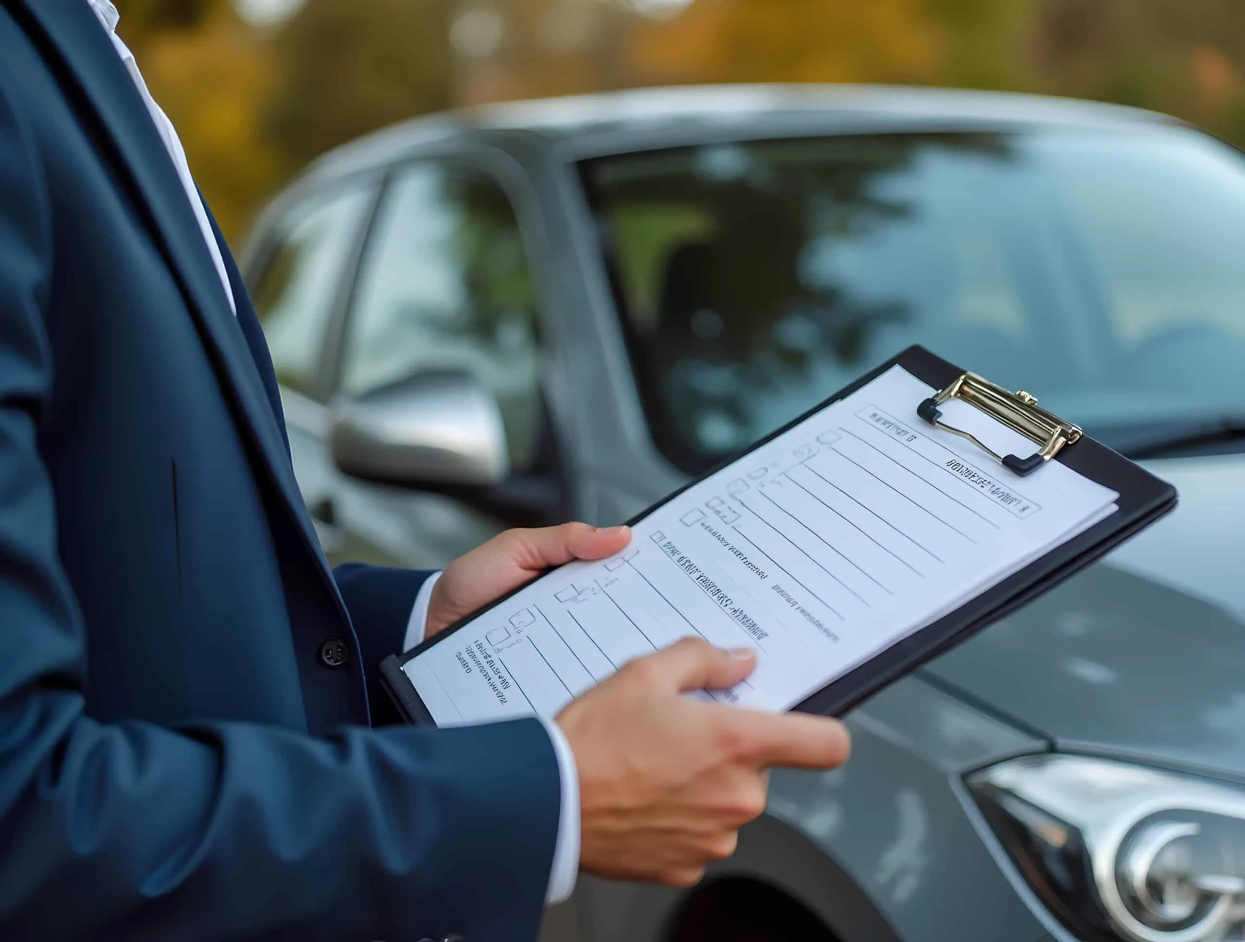 stock3 Man erstellt KFZ-Gutachten
